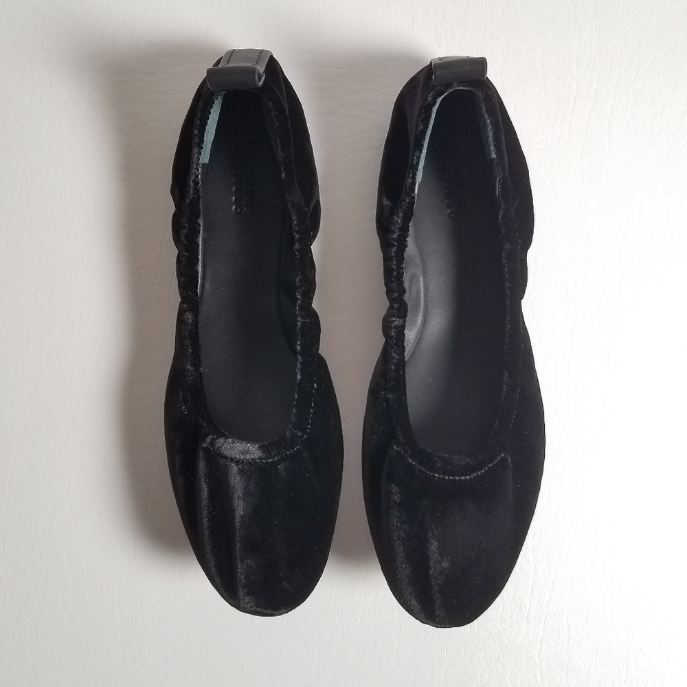 Mercedes Castillo Black Velvet Ballet Flats